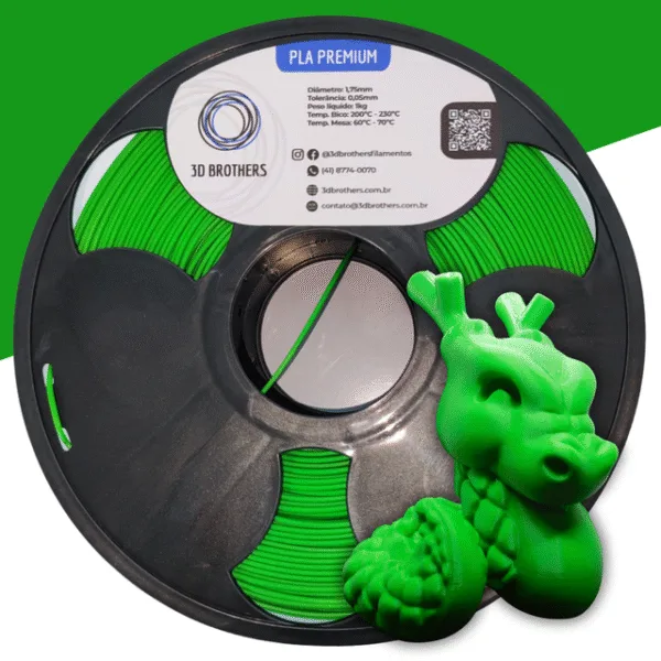FILAMENTO 3D PLA PREMIUM 1KG 1,75 MM - VERDE