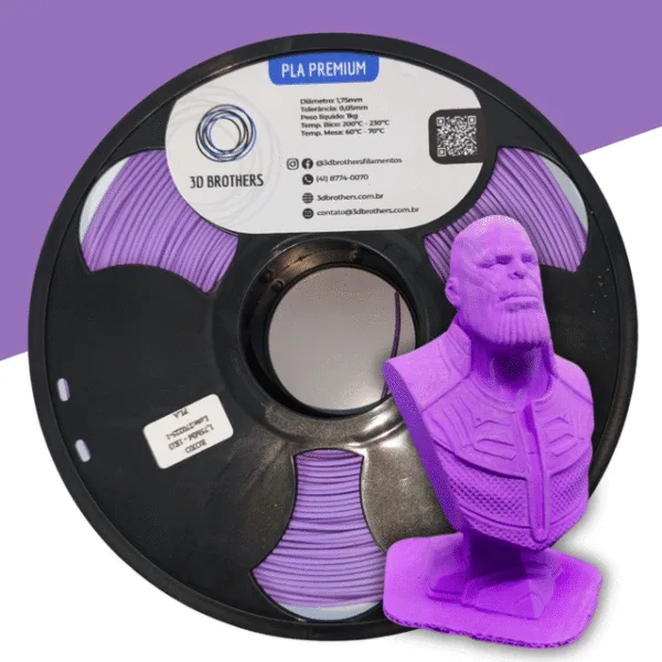 FILAMENTO 3D PLA PREMIUM 1,75 MM - ROXO